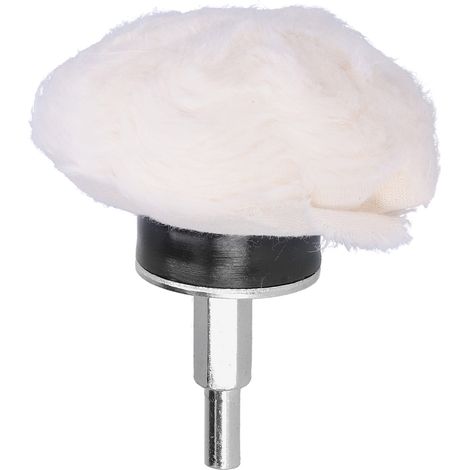 Ortviai Roue de polissage en coton blanc type champignon avec manche – 100 mm (1/5)