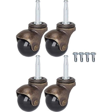4 Stück Lenkrollen 8x38mm für Büro-, Heim- und Computerstühle-10X5cm (1/4)