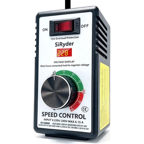 Variateur de Vitesse pour Moteur 220V,Regulateur de Tension Protection contre les Surcharges Variateur de Vitesse Moteur pour Meuleuse D'angle,Souffleur,Variateur de Vitesse 4000W (1/5)