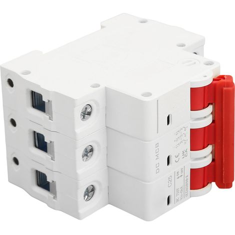 Le nouveau disjoncteur DZ47s-63Z C25 3P CC est un disjoncteur miniature de 750 V CC destiné aux systèmes photovoltaïques. Il s'agit d'un disjoncteur de 25 A, montable sur rail DIN, avec un pouvoir de (1/5)