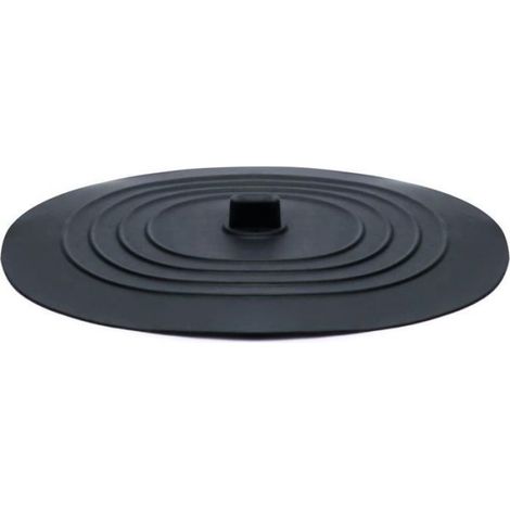 Bouchon De Vidange - Silicone - Pour Évier Cuisine Et Baignoire - Diamètre 15 Cm - Noir - Lot De 2 (1/5)