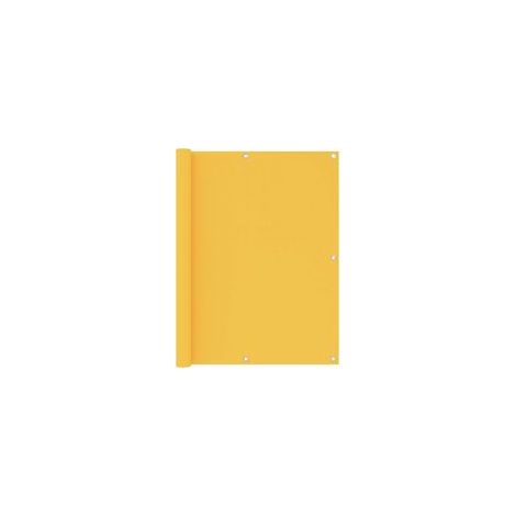 Gelber Balkonvorhang, 120 x 600 cm, Oxford-Gewebe - Crezuo (1/4)