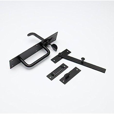 Suffolk Loquet de portail/abri de jardin en acier Noir