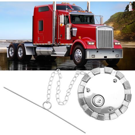 Metallener Dieseltankdeckel mit Verriegelungsmechanismus für Peterbilt Sattelzugmaschinen, Modell SNV431089 (1/5)