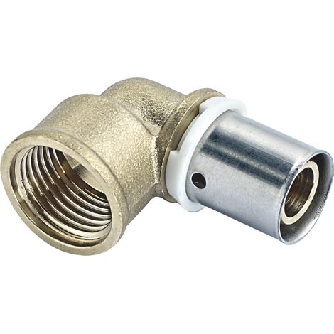 COMAP Coudes 90° pour tubes PER à sertir - Diamètre ⌀16x1,5 mm - Femelle à visser 1/2 (15x21) - Raccords PexPress - 7090304U