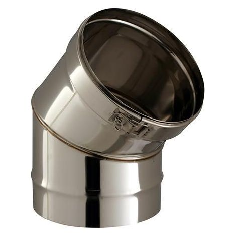 Coude 45° pour condenseur en inox diamètre 100 mm EC 45 100 CD, Poujoulat réf. 44100021/9999