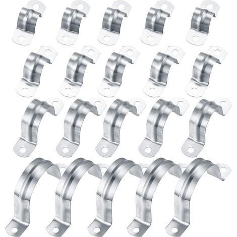 20 Colliers de Serrage en Acier Inoxydable 304 pour Tuyaux – Diamètres 16 mm 20 mm 32 mm 50 mm – Fixation Robuste pour Gaz Plastique et Acier (1/5)