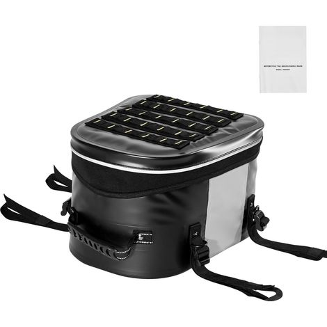 Mophorn Bolsa trasera para motocicleta de 28 L, resistente al agua, diseñada para el asiento trasero o maletero, con bolsillo adicional y hebilla ajustable, 360 x 300 x 230 mm