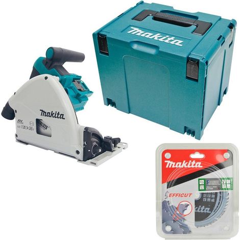 Makita DSP600ZJ 36v Twin 18v Brushless Plunge Saw 165mm Bare + 54t Efficut Blade