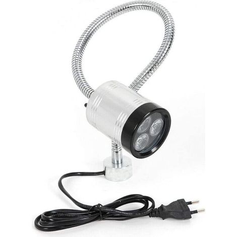 Lampada da lavoro a LED da 6W – 110–220V – Collo d'oca flessibile – Luce regolabile per lavori artigianali, macchine CNC, torni e macchine da cucire