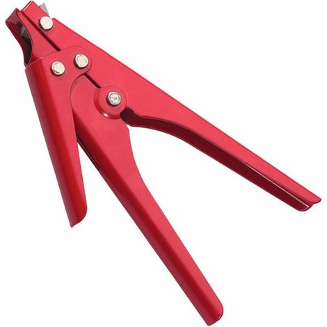 Pince à colliers de serrage - Pistolet à colliers de serrage - Regroupement efficace - Tension réglable - 195 mm - Rouge (1/5)