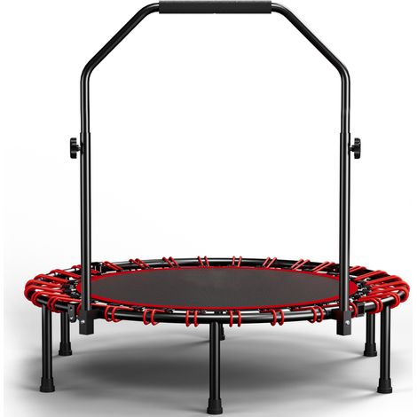 Trampoline pliable 101x101x85-105 cm avec poignée réglable, élastique résistant de qualité supérieure, couleur noir (1/5)