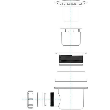 Bonde de Douche 90 mm/115mm,Remplacement de Couvercle de Siphon Douche,Capot Bonde Universelle,Prise de Douche Chromé,Débit Rapide (1/3)