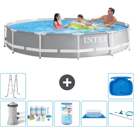 Intex Piscina Prism Frame Rotonda - 366x76 cm - 8-pezzi  S42106
