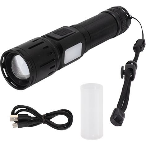 Super bright flashlight, 7 modes, waterproof, LED, rechargeable, portable, for dog walking and grooming (1/5)