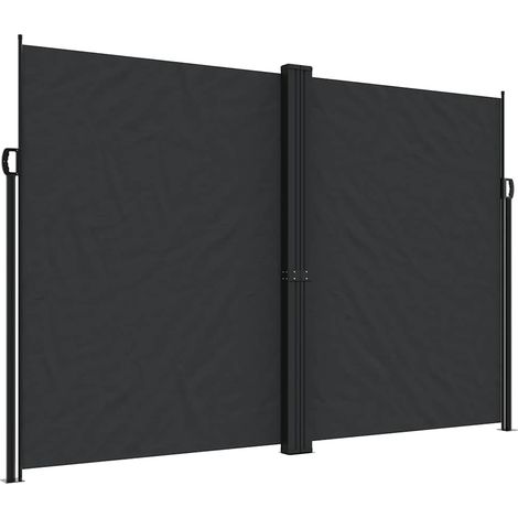 Maison Exclusive - Auvent latéral rétractable Noir 220x1200 cm (1/5)