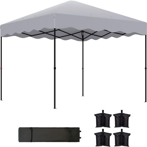 Pavillon d'environ 3 x 3 m, déperlant, robuste, pliable et résistant à l'hiver, avec protection UV 50+, tente de réception pliable, tente de jardin avec sac de transport, pavillon de jardin pour le ca (1/5)