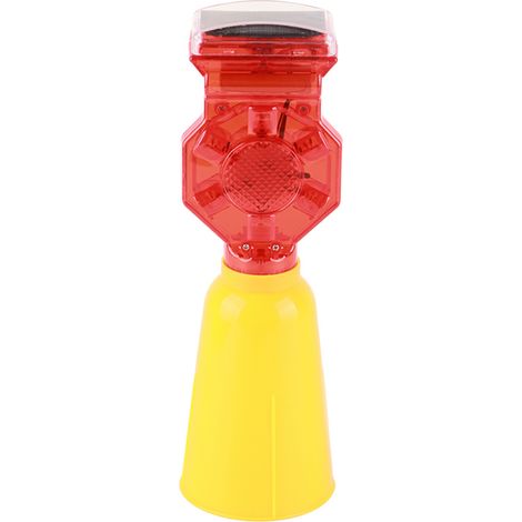 Gyrophare solaire clignotant pour cône de signalisation, lampe de barrière routière étanche, allumage/extinction automatique pour sécurité routière et chantiers. (1/5)