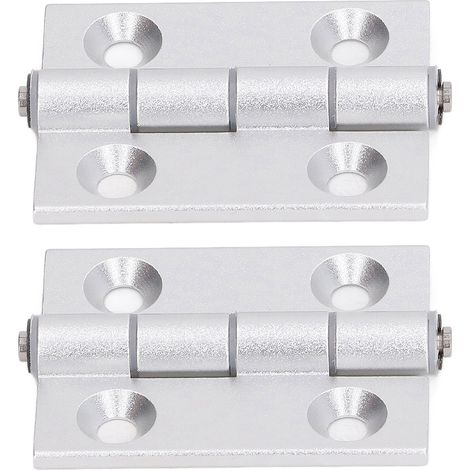 2 Pièces Charnières Pliantes en Aluminium avec Bague Résine Renforcée pour Portes Armoires et Meubles (1/5)