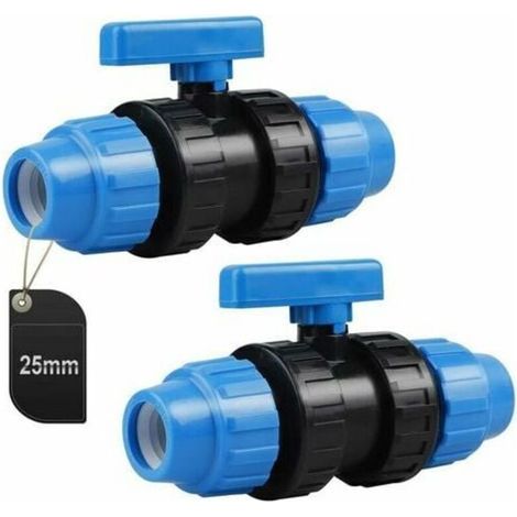 Raccord PP pour Tube PE 25mm, Plastique Raccord PE Droite Connecteur en PP pour Tuyau d'eau Connecteur PPR PE PVC Tuyau Connexion Raccord, 2Pièces (1/3)