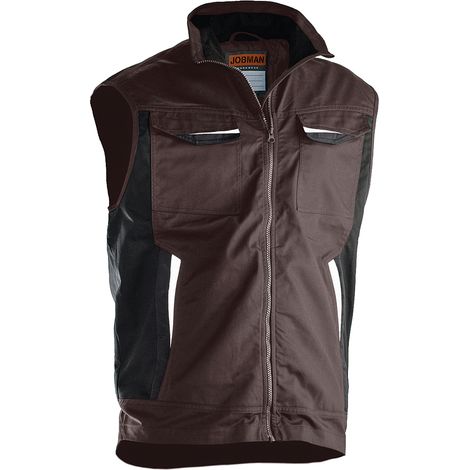 Gilet de travail JOBMAN 7507, marron, Taille XXXL