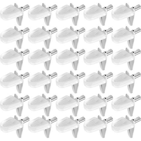 30 pcs Goupilles de Support d'Étagère, Cheville de Support Étagère pour planche en Bois ou en Verre - Armoire de Cuisine Rangement Mural Bibliothèque (Trou de Forage 3 mm) (1/5)