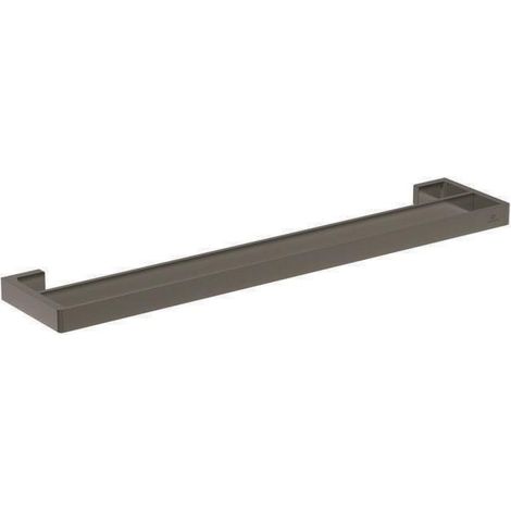 IS doppelte Handtuchhalter Conca Cube, 600mm, eckig, Magnetic Grey (1/2)
