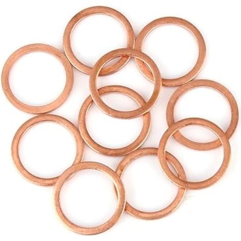A Rondelle en cuivre 14 x 18 x 1,5mm Joint d'étanchéité Plat pour Voiture (Lot de 10) (1/4)