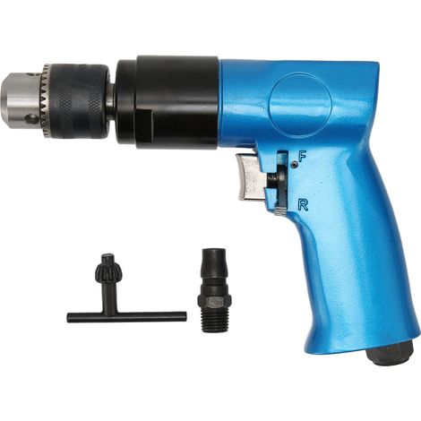 Pistolet de forage à air 1/4 po, robuste, réversible, CW CCW, commande à une main, échappement 1800 tr/min avec silencieux (1/5)