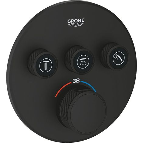 Unterputz-Thermostat Grohe Grohtherm SmartControl mit 3 Absperrventilen, phantom black - 29508KF0 (1/5)