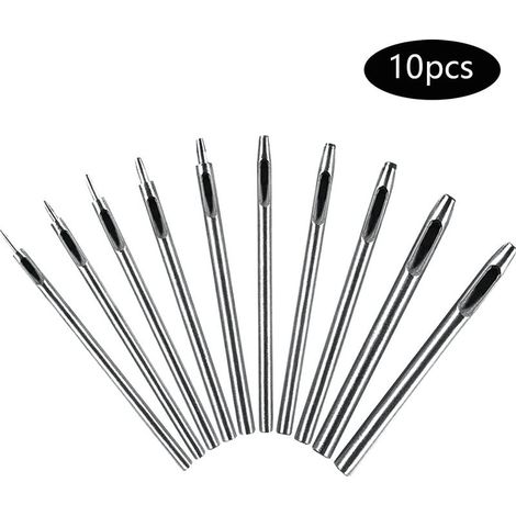Perforateur Cuir 10 Pièces Emporte Pièce à Frapper Pointeau a Frapper Emporte Piece Cuir Papier Joint Moteur Creux Trou Poinçon Creux en Acier Rond Set Poinçon Creux En Cuir