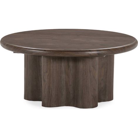 Table à café ronde marron foncé - marron foncé (1/5)