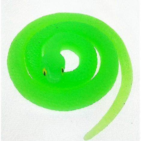 Umweltfreundliche Gummischlange als Scherzartikel, weicher Kleber, künstliche Schlange, Halloween-Scherzartikel-Green