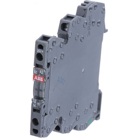 Relais d'interface 24V c.a. / V c.c., 1 RT, montage Rail DIN, série R600 ( Prix pour 1 ) (1/2)