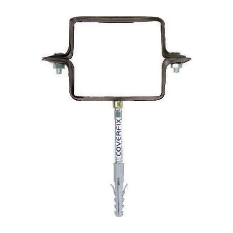 Capaldo – Collier pour descente brun foncé 80x80 mm – Gouttières canalisations – Pour béton armé et espaces confinés