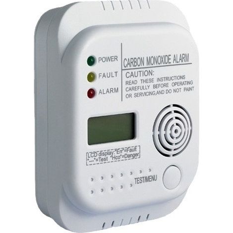 Détecteur de Monoxyde de Carbone avec Affichage Numérique, Alarme Silencieuse et Test Automatique, Capteur CO Portable pour Maison, Cuisine et Garage