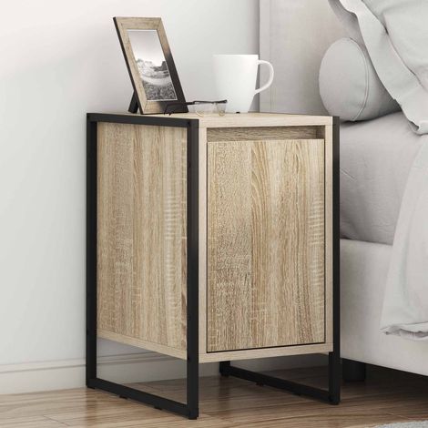 vidaXL Comodino Sonoma 39,5 x 30 x 50 cm Legno multistrato