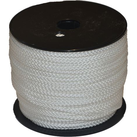 Drisse polypropylène fluo anti-UV - 2.5 mm - blanc - bobine de 200 m - CORDERIES TOURNONAISES