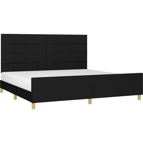 Cama sin colchón tela negro 200x200 cm vidaXL (1/5)