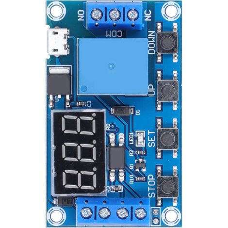 Module relais CC 6-30 V, temporisateur programmable à arrêt différé, déclencheur de déconnexion par coupure cyclique, carte relais à interrupteur opto-isolé (1/5)