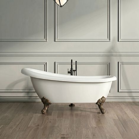 Bañera con patas RICHMOND  155 cm patas ÁGUILA BRONCE ENVEJECIDO