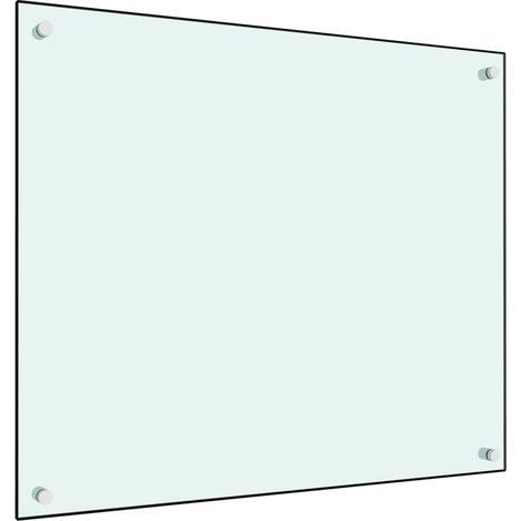 Dosseret de cuisine Fond de hotte Crédence de cuisine Blanc 70x60 cm Verre trempé NSME2152 (1/4)