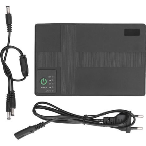 Mini UPS Battery Backup 10400mAh Uninterruptible Power Supply Output 5V 9V 12V POE 15V POE 24V for Camera Router 85‑265V EU Plug