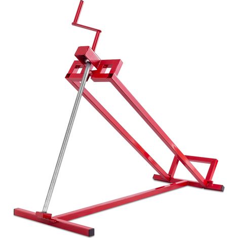 Cric in acciaio per tosaerba, sollevatore pieghevole per trattorino con altezza regolabile, portata 400 kg, per trattorino da giardino e tosaerba, rosso