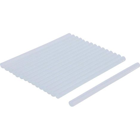 Bâtonnets de Colle Chaude 16 pcs D.11 mm x 200 mm - Transparent - Fixation Rapide et Pratique,  - D-Work