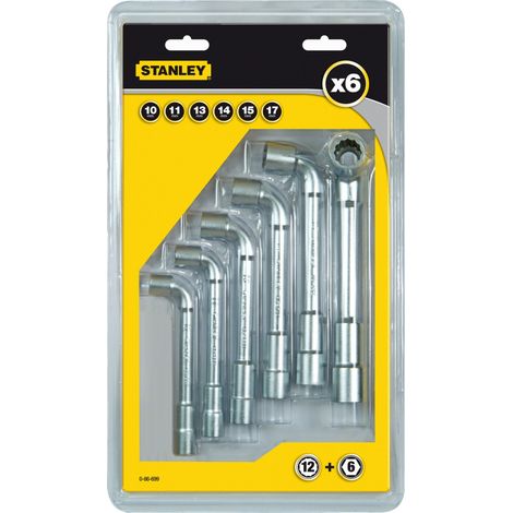 Jeu de 6 clés à pipe débouchée STANLEY 0-86-699 6x6 pans (1/2)