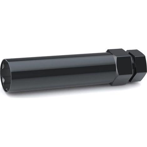 Clé à douille cannelée 6 pans pour écrous de roue, compatible avec les 1/2-20 12x1,5 et 12x1,25, utilisable des clés hexagonales 3/4" 13/16", adaptateur clé antivol roue noir - (1/5)