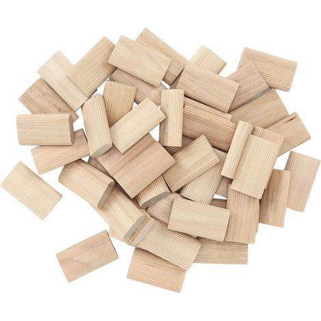 50 Pieces Beech Domino Tenon Wooden Dowels 8 x 40 mm Wooden Dowels Pins Woodworking Accessory for Positioning (1/5)