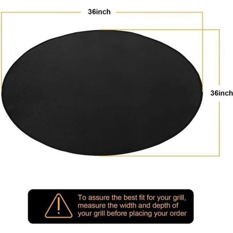 1 Tapis de brasero,91 cm,Ignifuge,Silicone,Rond,Terrasse,Camping,Barbecue (1/4)