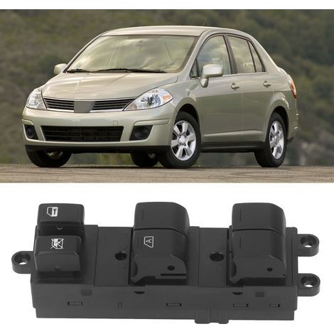 Interrupteur de Vitre Électrique 25401 ED500 Noir, Commutateur Maître de Vitre de Remplacement pour Nissan Versa 2007‑2010 (1/5)